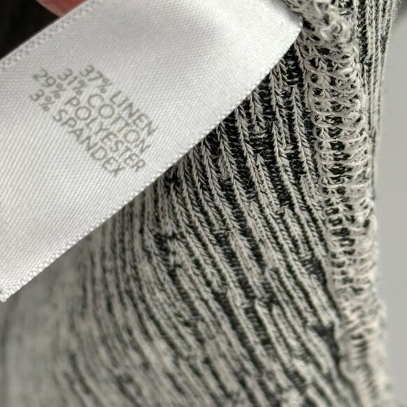 Pure J Jill Gray V-Neck linen Knit Tunic dress size large 3/4 sleeve womens - Picture 3 of 9